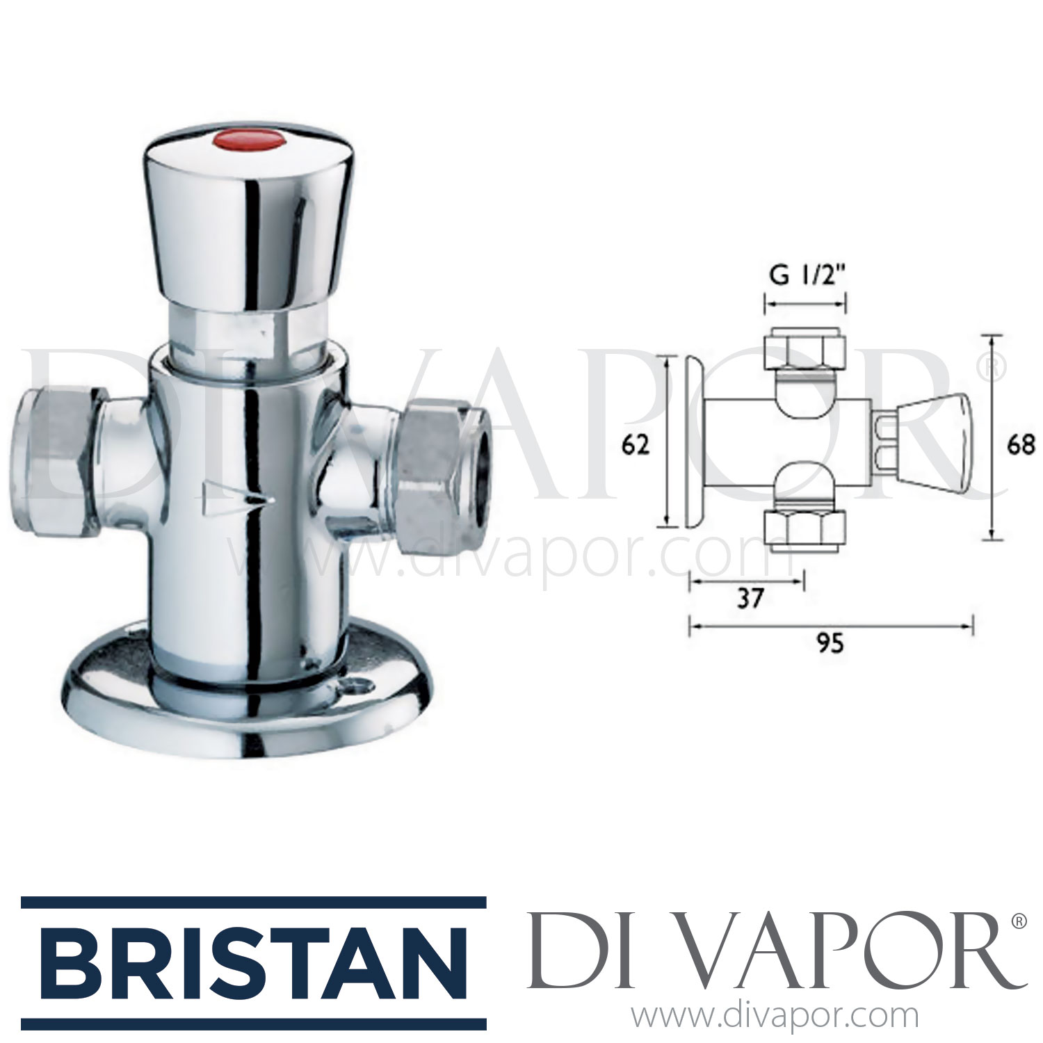 Bristan Self Closing Surface Mounted Shower Spare Parts BR DV 266